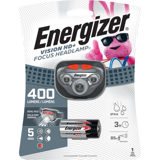Energizer Vision HD + 400 lm Gray LED Headlight AAA Battery