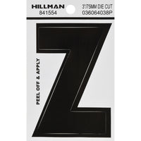 Hillman 3 in. Black Vinyl Self-Adhesive Letter Z 1 pc (Pack of 6)