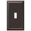 Amerelle Century Aged Bronze 1 gang Stamped Steel Toggle Wall Plate 1 pk