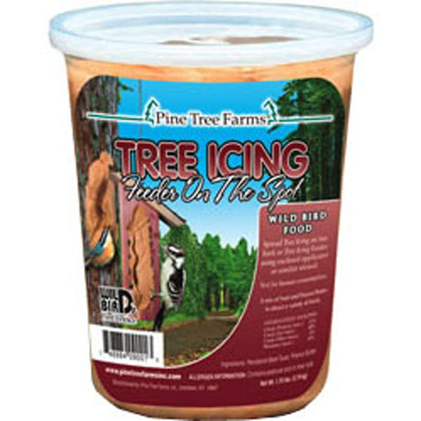 Pine Tree Farms Tree Icing Suet Spread 1.75 lb Peanut Butter Wild Bird Food for Feeders or Tree Application