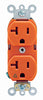 Leviton 20 amps 125 V Duplex Orange Outlet 5-20R 1 pk