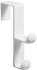 iDesign 5-1/2 in. L White Plastic Medium Over-the-Door Double Hook 1 pk