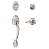 Schlage Plymouth, Accent Satin Nickel Entry Handleset 1-3/4 in. - Deal of The Week