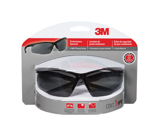 3M Anti-Fog Safety Glasses Gray Lens Black Frame 1 Pc. (Pack Of 4)