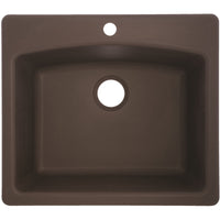 Franke Composite Granite Dual Mount 25 in. W X 22 in. L Single Bowl Kitchen Sink Mocha