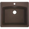 Franke Composite Granite Dual Mount 25 in. W X 22 in. L Single Bowl Kitchen Sink Mocha