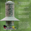 Wingscapes Wild Bird 1 gal Plastic Auto Feed Tube Bird Feeder 1 ports