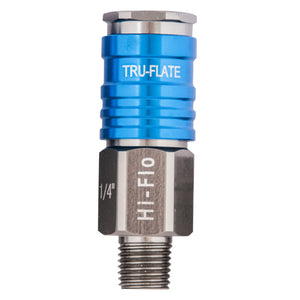 Tru-Flate Hi Flo Aluminum Coupler 1/4 in. Male 1 pc