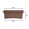 Bloem Terrabox Chocolate Resin Rectangular Veranda Planter 9.8 H x 11.7 W x 26.3 D in.