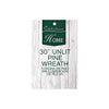 Holiday Bright Lights 30 in. D Traditional Pine Christmas Wreath (Pack of 6).