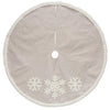 Dyno Tan Linen W/Snowflakes Tree Skirt (Pack of 4)