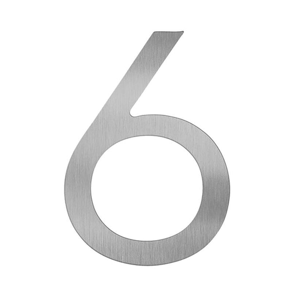 Adoorn 4 in. Silver Aluminum Self-Adhesive Mailbox Number 6 1 pc (Pack of 4)