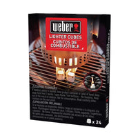 Weber Fire Starters Lighter Cubes, 24-Count  Odorless  Non-Toxic  Fast Lighting for Charcoal Grills & Fireplaces