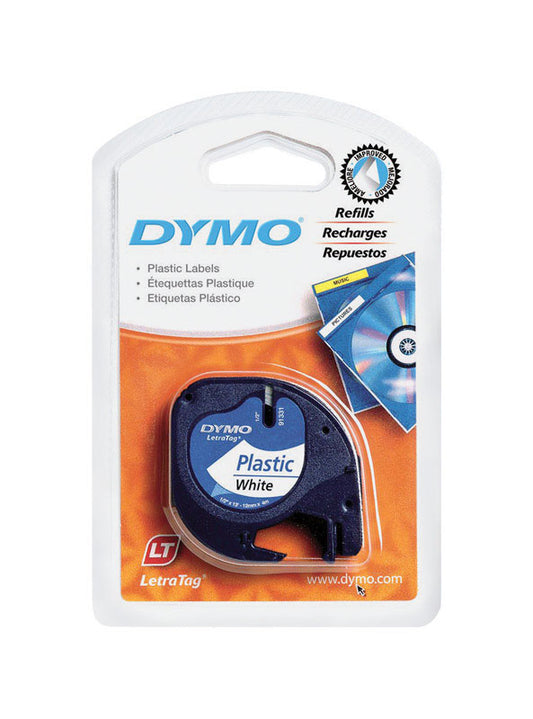 Dymo 1/2 in. W x 156 in. L White Lable Maker Tape (Pack of 6)