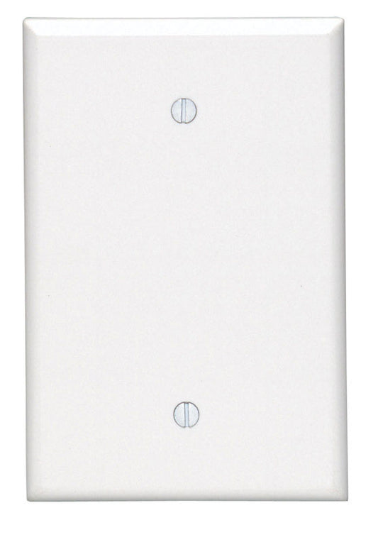 Leviton White 1 gang Plastic Blank Wall Plate 1 pk (Pack of 10)