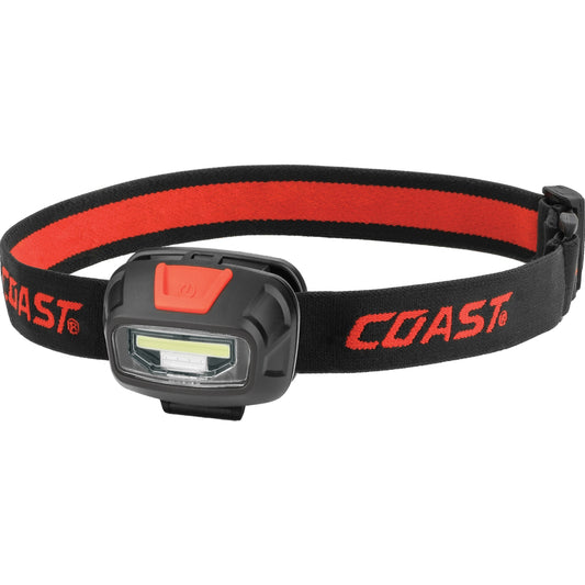 Coast FL13 250 lm Black/Red LED COB Head Lamp AAA Battery
