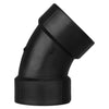 Charlotte Pipe 3 in. Hub X 3 in. D Hub ABS 45 Degree Elbow