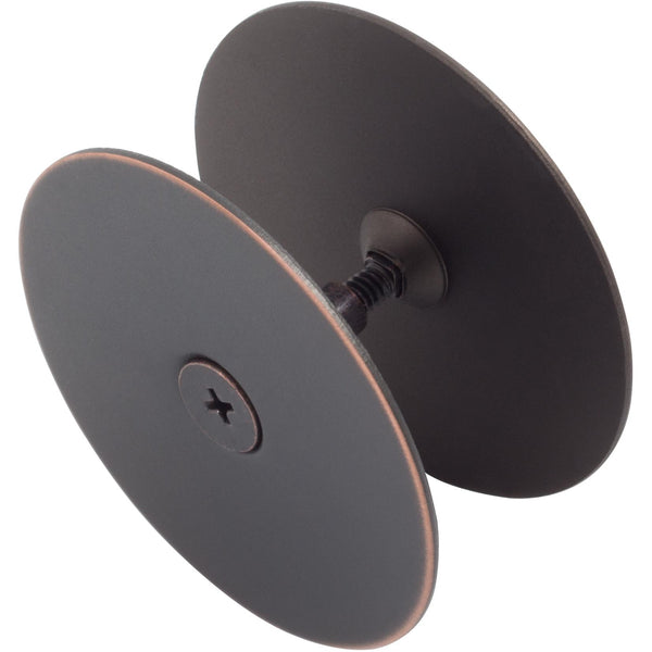Hole Filler Plate, 2-5/8" Diameter, 1-1/4" Threaded Screw, Vintage Bronze by Stone Harbor Hardware