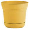 Bloem 7 in. Dia. Polyresin Saturn Planter Yellow