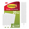 3M Command White Picture Hanging Strips 20 lb 4 pair