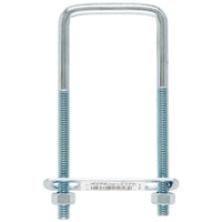 Hampton 5/16 in. x 2 in. W x 4-3/4 in. L Coarse Zinc-Plated Steel Square Bend U Bolt (Pack of 10) - Deal of The Week