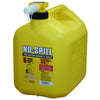 No-Spill 5 Gallon Plastic Diesel Fuel Can w/Thumb-Control Spout & High Flow Rate