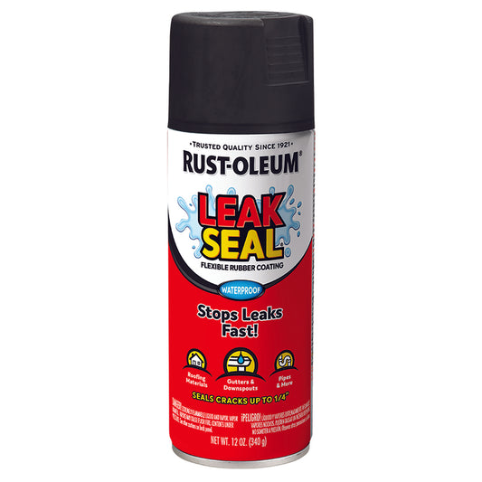 Rust-Oleum Black Leakseal Flexible Rubber Sealant 12 Oz. (Pack Of 6)