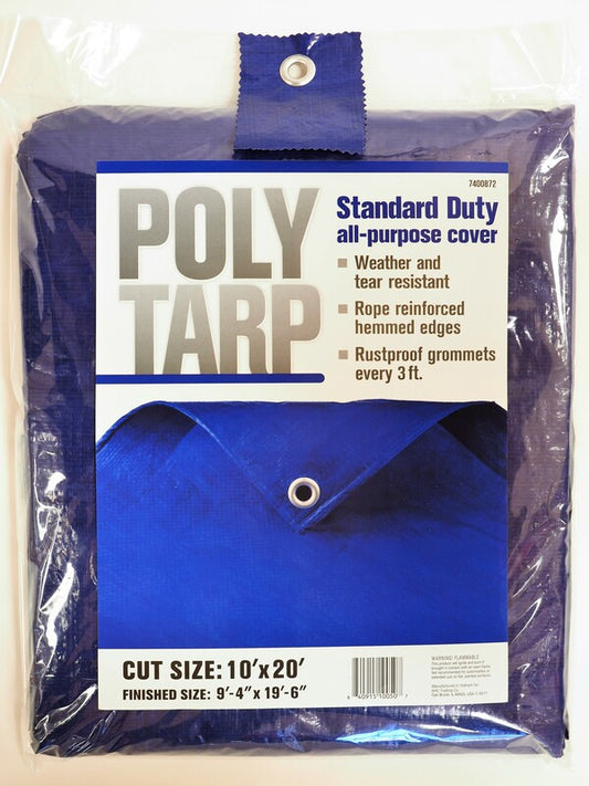 Projex 10 ft. W X 20 ft. L Light Duty Polyethylene Tarp Blue