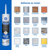 GE Supreme Clear Silicone Window and Door Sealant 10.1 oz (Pack of 12)