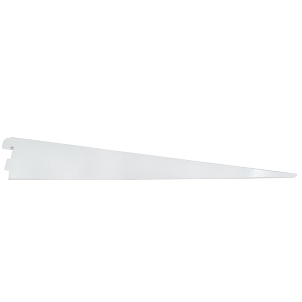 14" Double Track Shelf Bracket for Wood Shelf - White