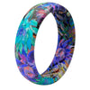Groove Life Women?s Round Multicolored Wedding Band Elastomer Water Resistant