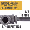 Bk Products 3/4 In. Mpt  X 3/8 In. Dia. Fpt Black Malleable Iron Hex Bushing