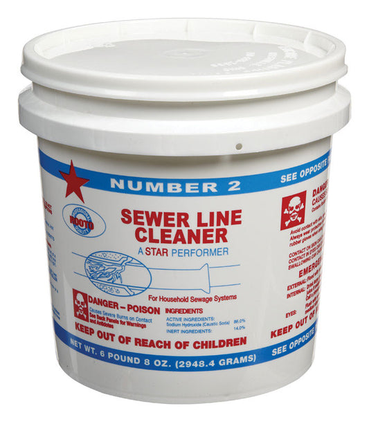 Rooto Number 2 Powder Main Line Cleaner 6.5 lb (Pack of 4)