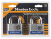 Master Lock 1-1/2 in. H X 7/8 in. W X 2 in. L Steel 4-Pin Cylinder Exterior Padlock - Open Box