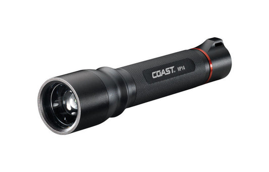 Coast Black Aluminum AA Battery Waterproof Focusing LED Flashlight 629 lm, 8.4 L x 1.8 W in.