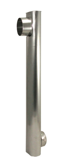 Deflect-O Aluminum Silver/White Oval Adjustable Skinny Duct 4.875 Dia. x 27 to 48 L in.