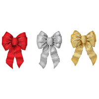 Holiday Trims Assorted 7 Loop Christmas Bow 8.5 in. (Pack of 12)