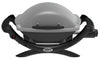 Weber Q 1000 Series Gas Grill Titanium 8500 BTU Liquid Propane 1 Burner Cast Aluminum Body