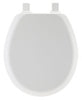 Bemis Never Loosens Round White Molded Wood Toilet Seat