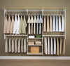 Easy Track Closet Storage Wall Mounted Wardrobe Organizer System Kit with Shelves & Rods