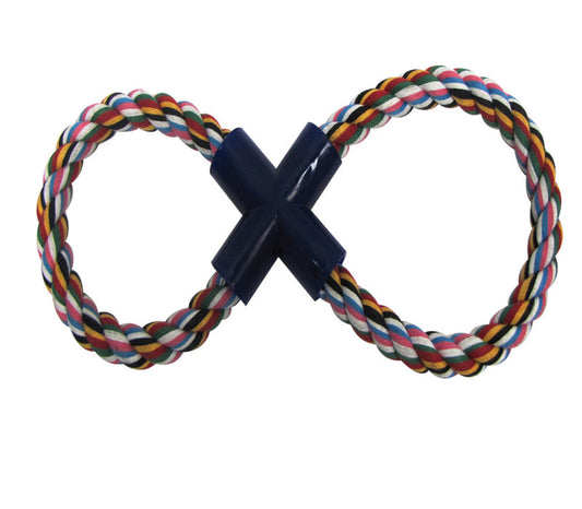 Digger's Multicolored Cotton Figure 8 Rope Dog Toy Small 10.5 L in.
