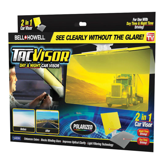 Bell and Howell TacVisor Day & Night 2-In-1 Acrylic Car Glare Blocker 11.85 x 6.5 in.