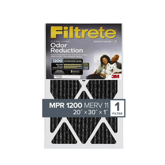 3M Filtrete 20 in. W x 30 in. H x 1 in. D Carbon Pleated Air Filter (Pack of 4)