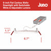 Juno Acuity Brands Lighting Matte White 4.88 in. W Aluminum LED Canless Recessed Downlight 16 W