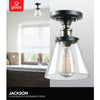 Globe Electric Jackson 9.36 in. H X 6.5 in. W X 6.5 in. L Antique Brass Bronze Ceiling Fixture