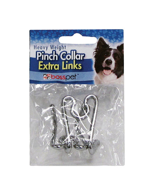 PDQ Silver Chain Dog Pinch Collar Links Medium/Large (Pack of 6)