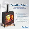 DuraVent DuraPlus 6 in. Dia. x 36 in. L Silver Galvanized Steel Chimney Pipe