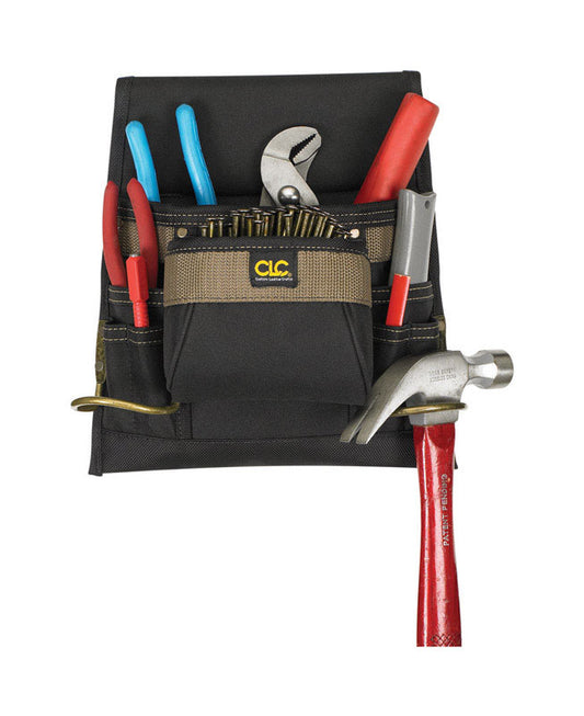 CLC 3 in. W X 12.75 in. H Polyester Tool Bag 8 pocket Black/Tan 1 pc