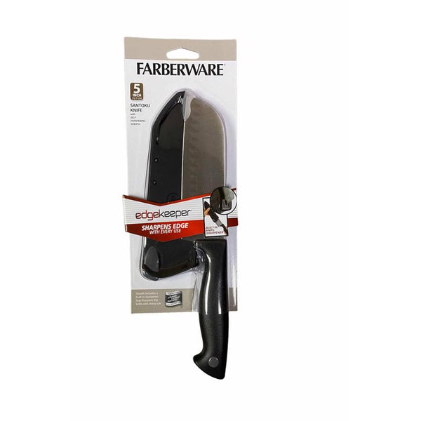 Cuchillo Santoku de acero inoxidable de 5 pulgadas de largo de Lifetime Brands Farberware, 2 piezas