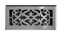 Tru Aire 4 in. H X 10 in. W 1-Way Satin Silver Steel Floor Diffuser